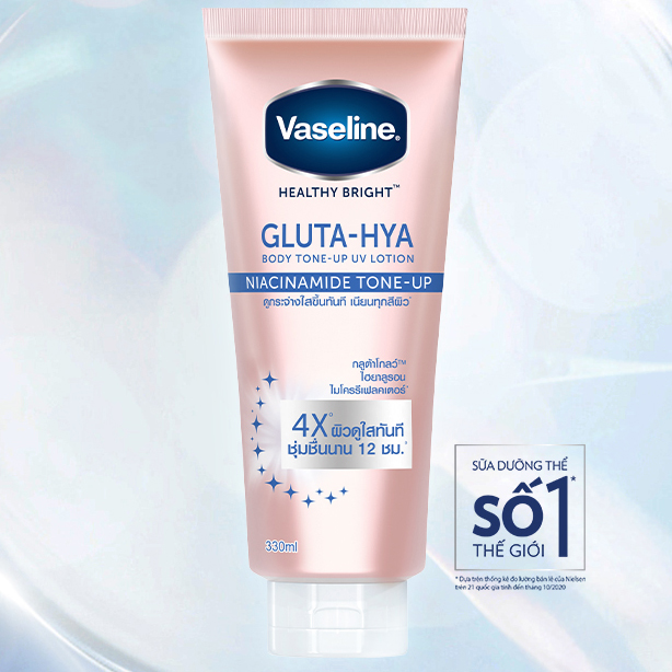 Vaseline Gluta-Hya Dưỡng Thể Nâng Tông Tức Thì Gấp 4 Lần 300ML