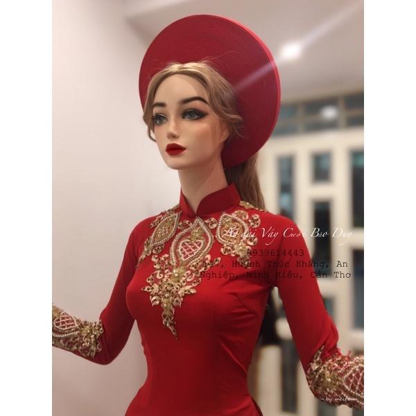 Áo dài CÔ DÂU truyền thống hỏi cưới Việt Nam NỮ