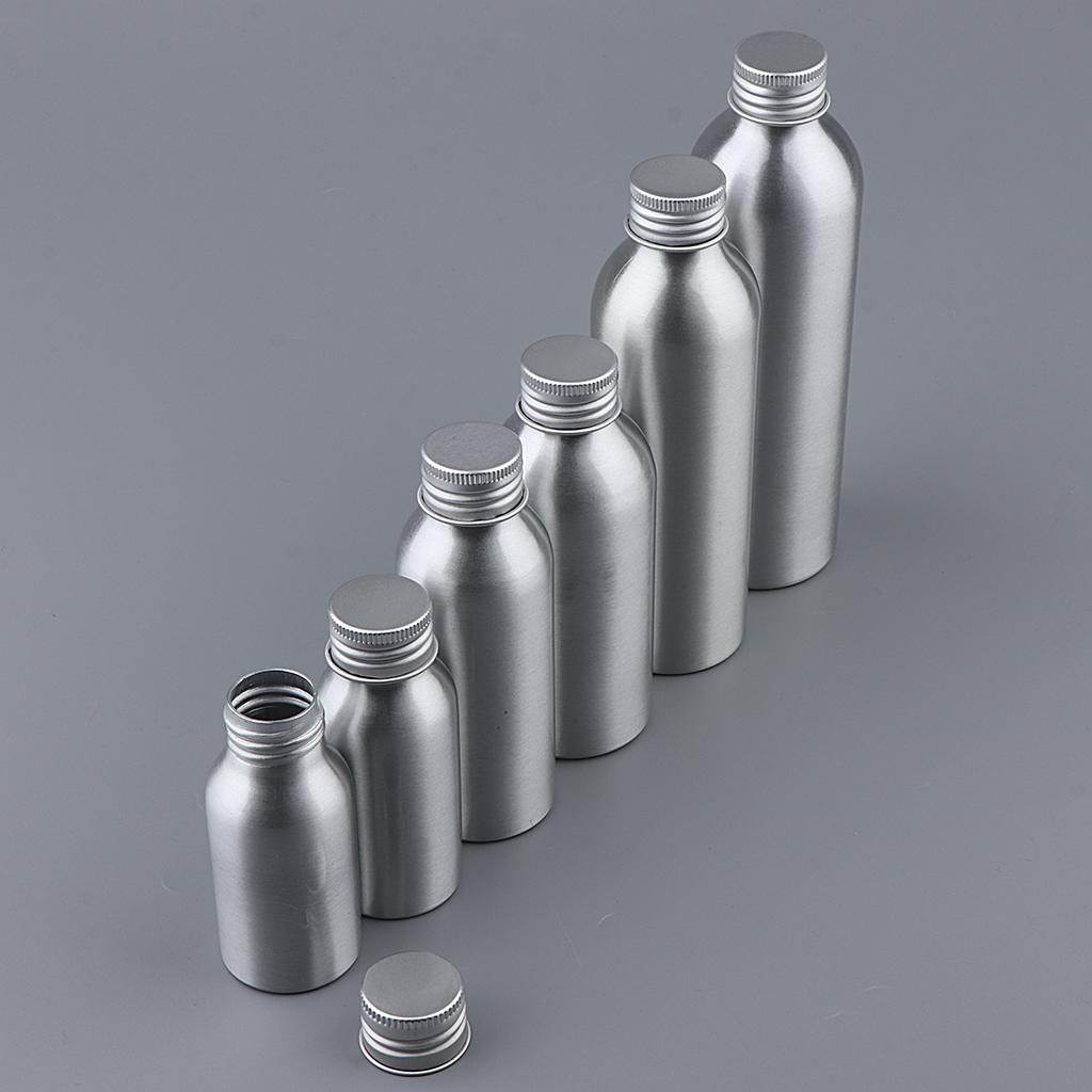 2x Travel Aluminum Refillable Makeup Bottle Liquid Empty Cosmetics Container