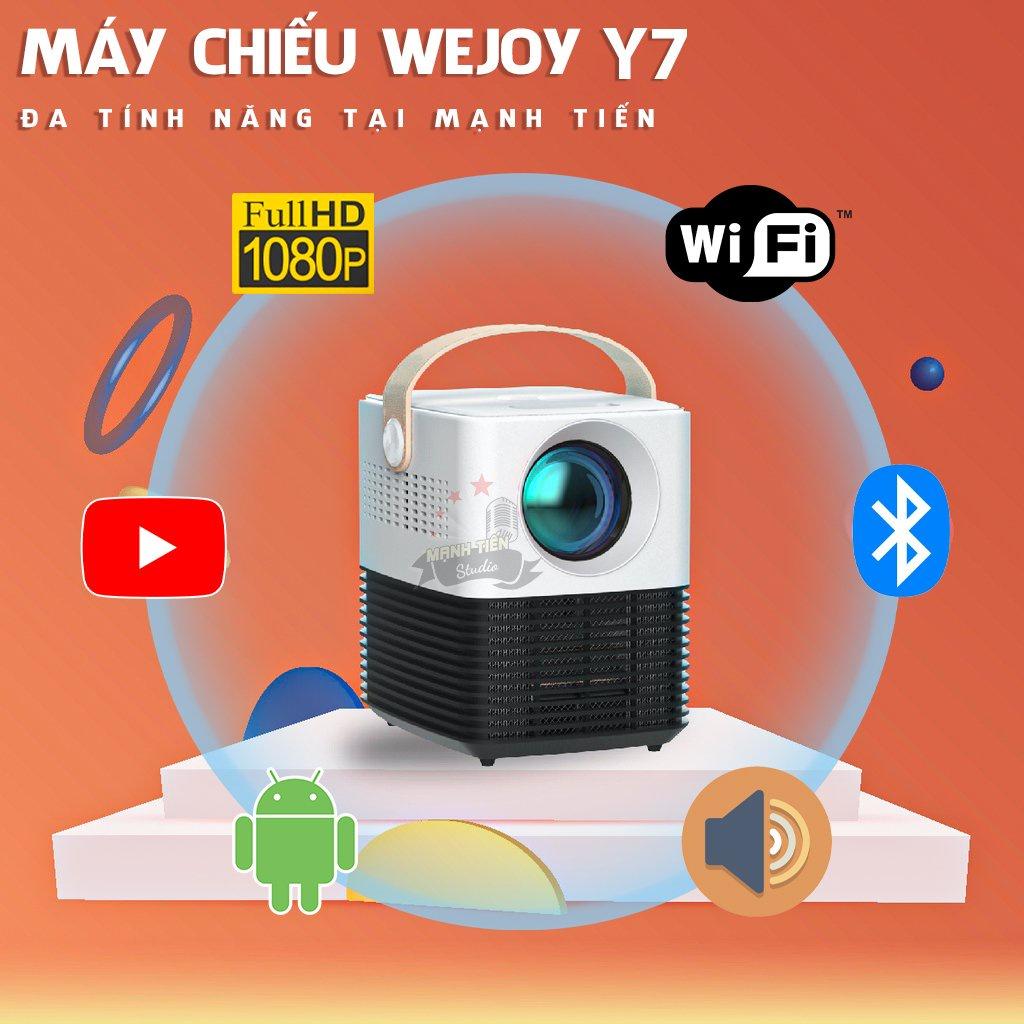 Máy chiếu Wejoy Y7 - Xem phim Full HD 1080P - Hệ điều hành android 6.0 - Kết nối Bluetooth, Wifi, HDMI, USB, AUX cao cấp