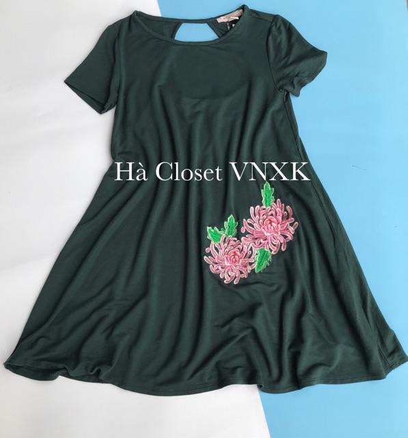Đầm Thun F21 Thêu Đẹp Xịn