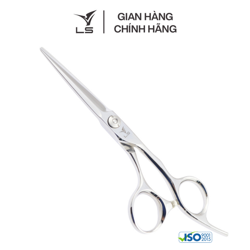 Kéo cắt tóc LS lưỡi thẳng quai offset vênh đỡ ngón cố định CB23/5.5