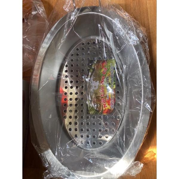 Khay cá chép om dưa - Inox Cao cấp có kèm khay chống khê - Hàng nguyên khối - Giao nhanh - Đổi mới dễ dàng