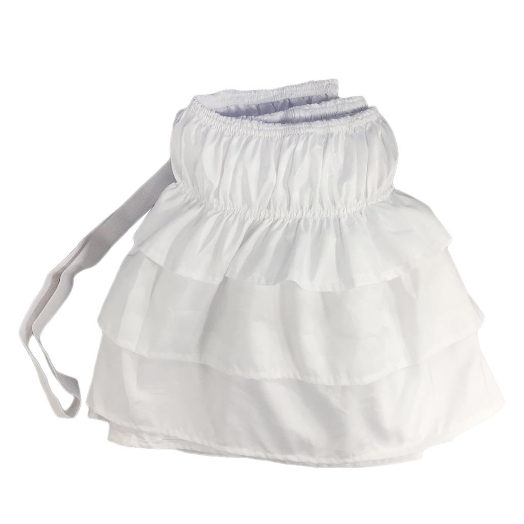 Solid Color Tri-layer Ruffle Elastic Band Bed Skirt