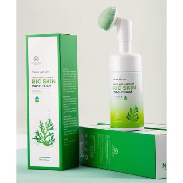 Sữa Rửa Mặt Ric Skin Wash Foam - Tặng Kèm Cột Tóc Tai Thỏ Màu Ngẫu Nhiên