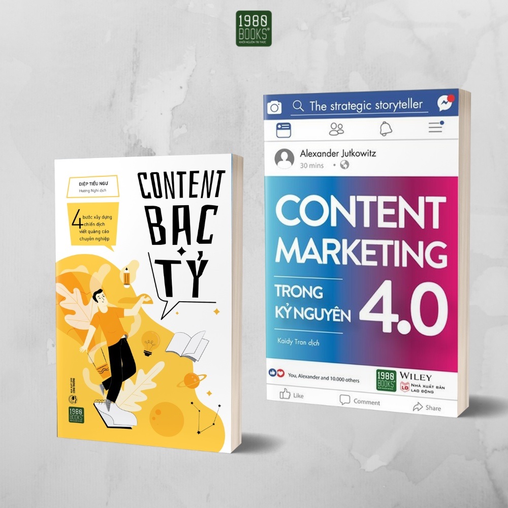 Sách - Combo 2 cuốn Content bạc tỷ và Content marketing trong kỷ nguyên 4.0 - 1980Books