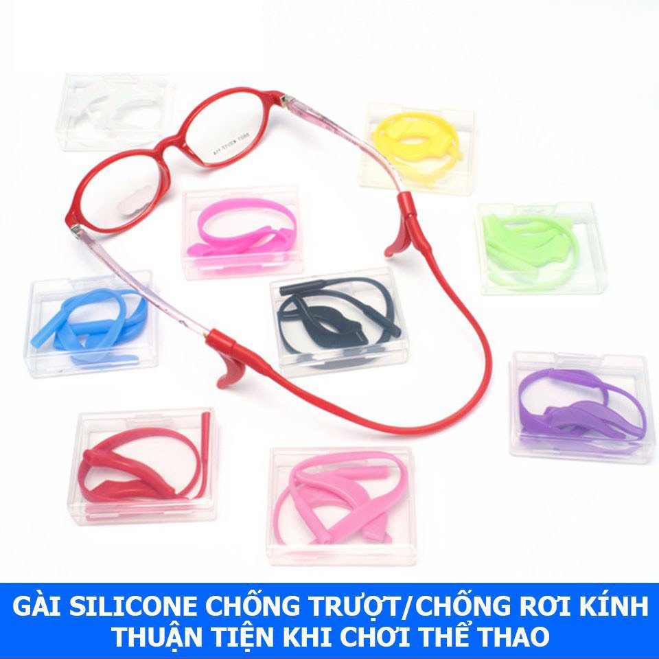 Bộ miếng đệm kính kèm dây cài kính chất liệu silicon, phụ kiện cài kính cực kỳ an toàn PK5