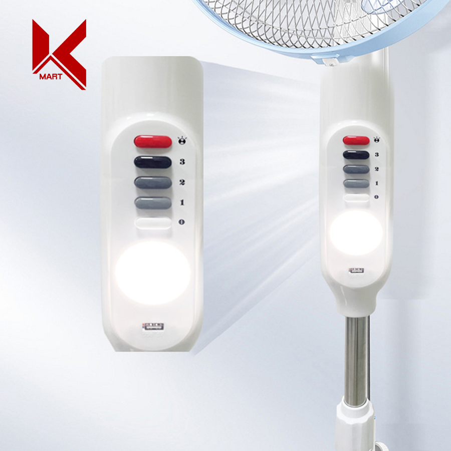 Quạt tích điện Solar Fan HS-198 cao cấp, sạc năng lượng mặt trời và AC, 5 cánh gió mát, không ồn, 12h sử dụng - K-Mart