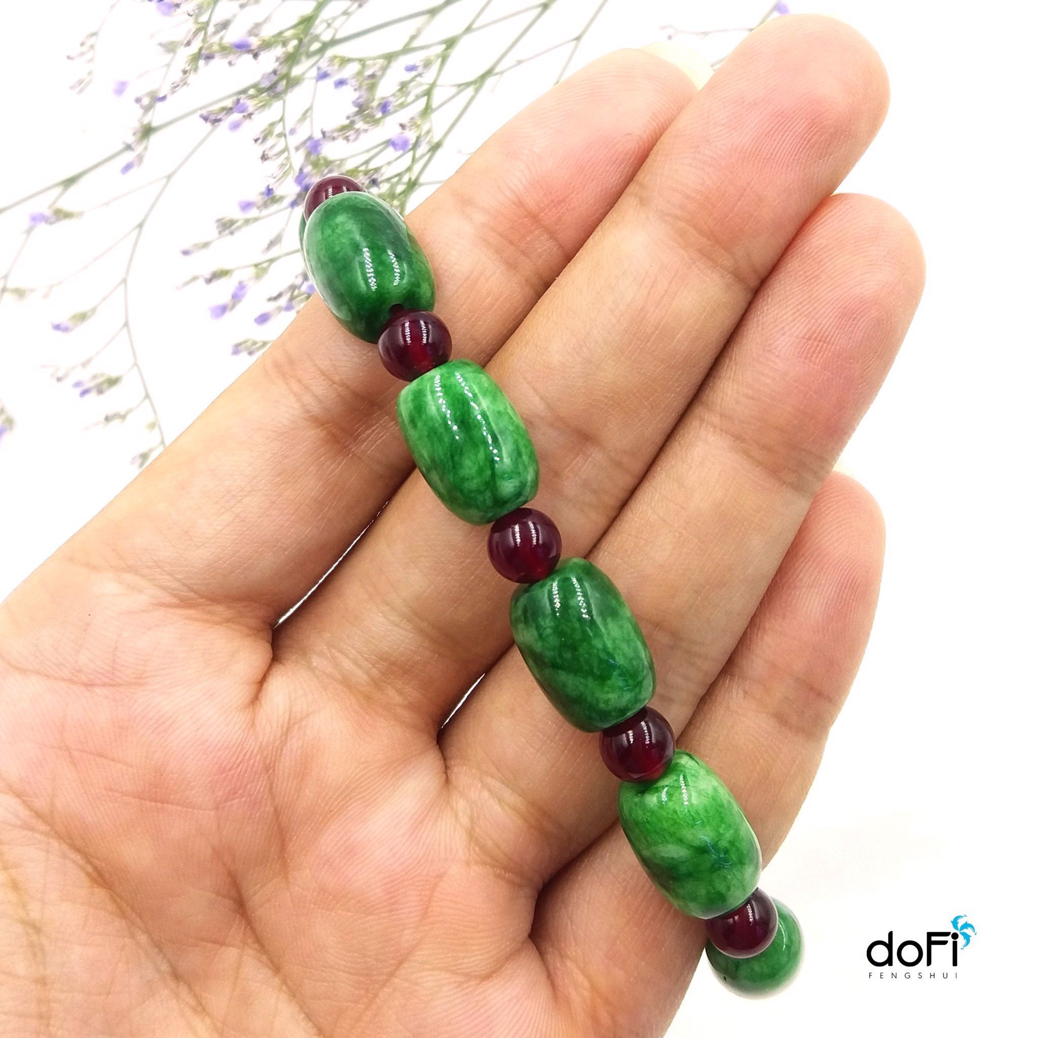 VÒNG LU THỐNG CẨM THẠCH PHỐI GARNET 8LI
