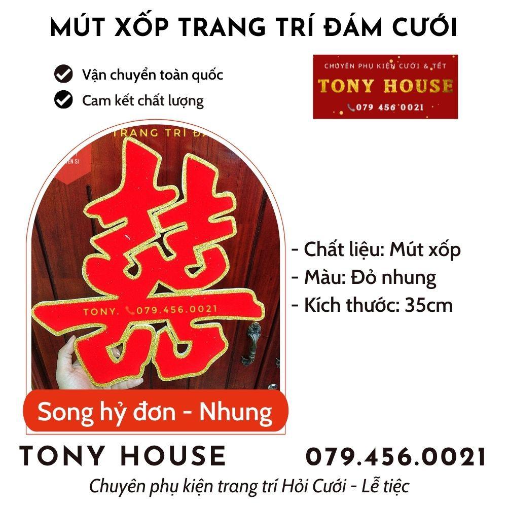 Chữ song hỷ mút xốp trang trí đám cưới - TONY HOUSE