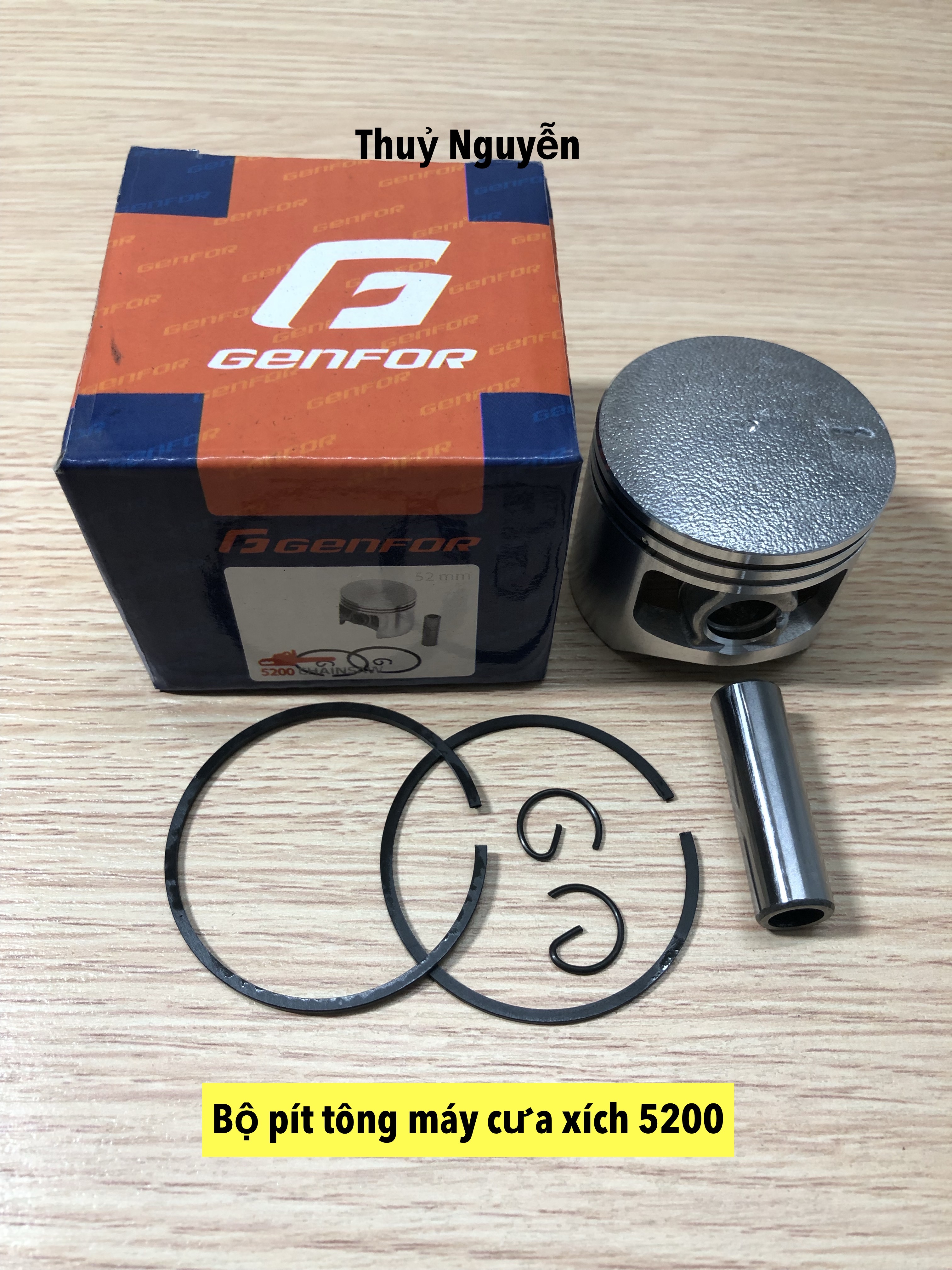 Bộ pít tông 45mm máy cưa 5200, 5900, 52cc