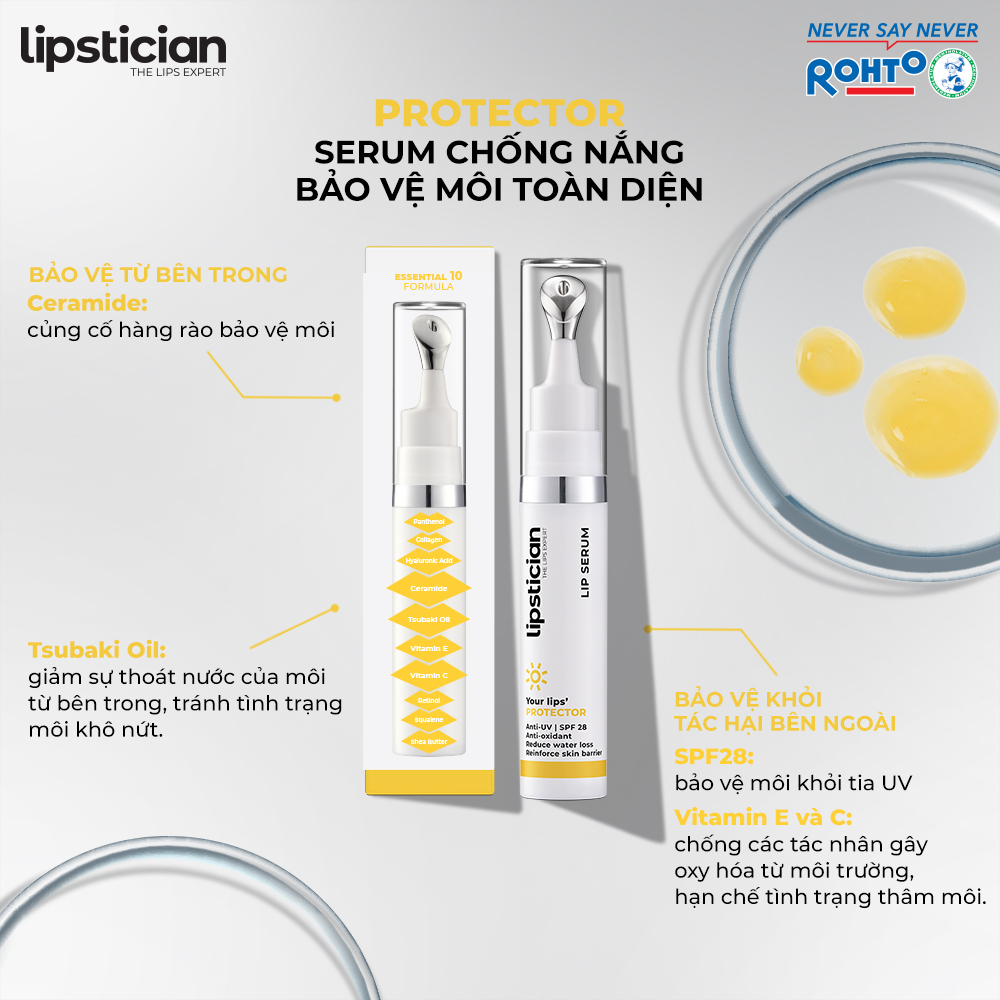 Serum Dưỡng Môi Chống Nắng Dưỡng Môi Toàn Diện Lipstician Lip Serum Protector (9g)