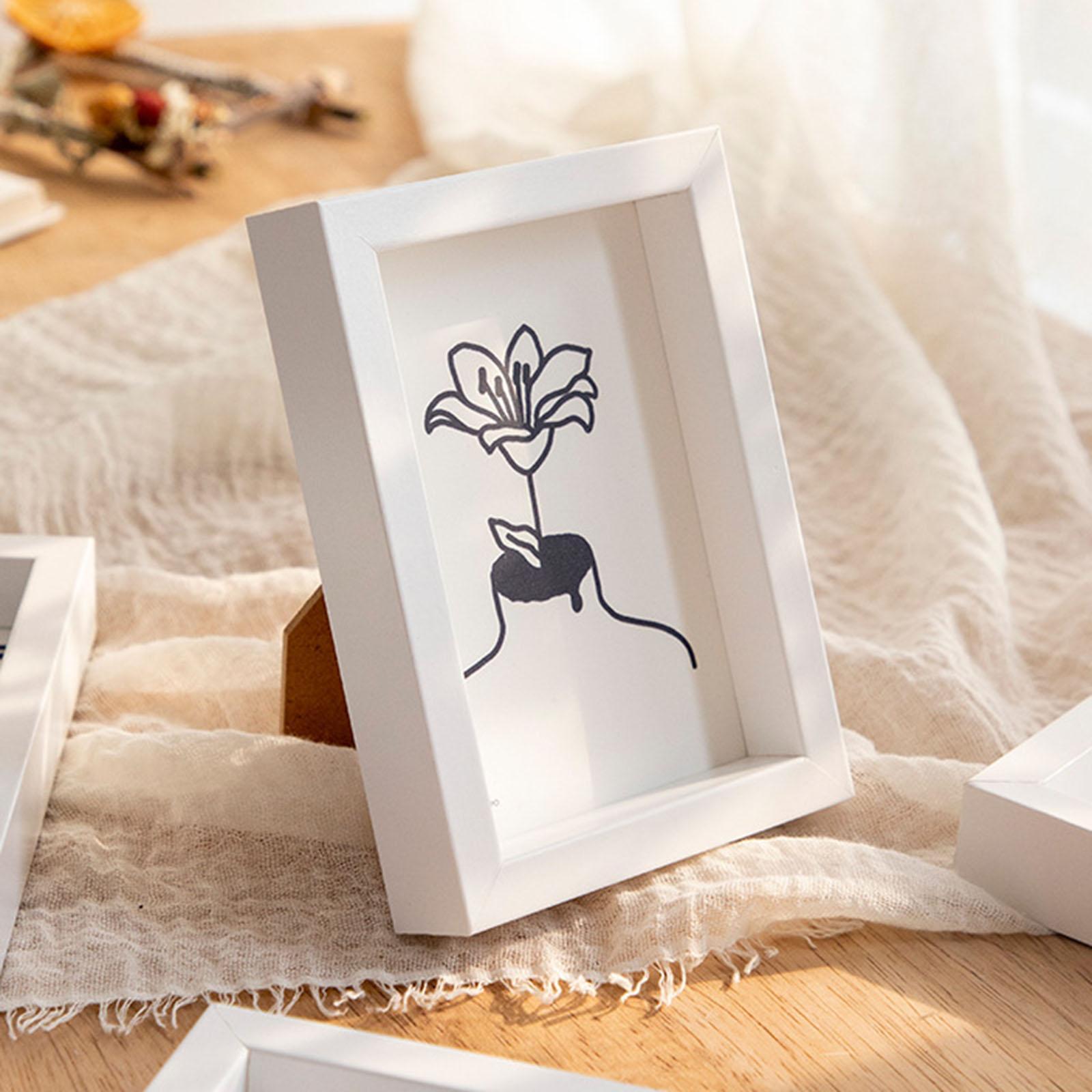 Modern Wooden Picture Frame Photo Holder Desktop and Wall Square Photo Frame