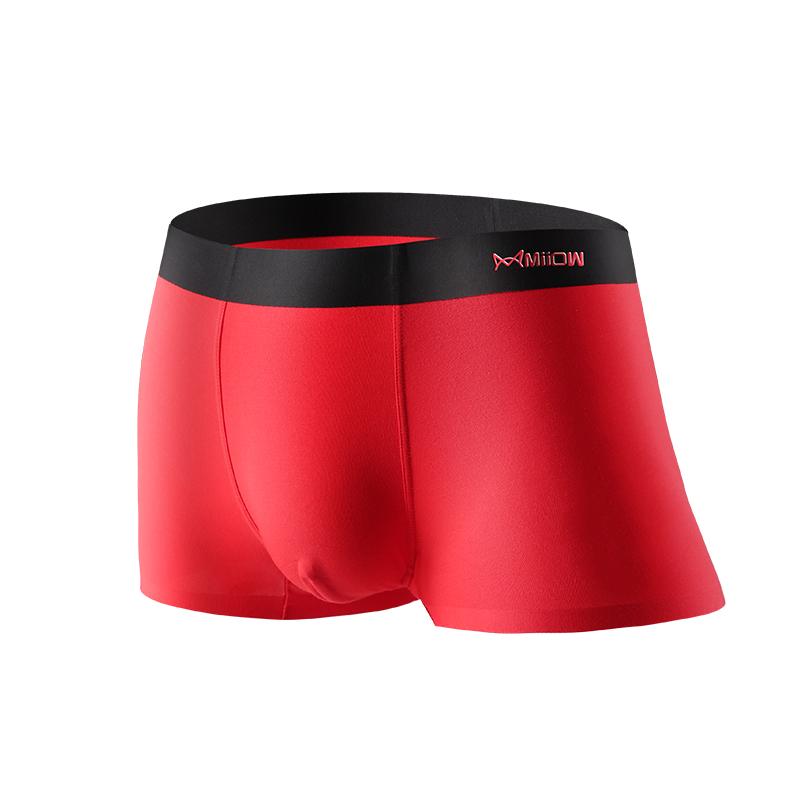 MiiOW Boxer Tất Bộ Bán Bông Hữu Cơ Quần Lót Nam Boxer Nam Mềm Mại Thân Cây Gợi Cảm Quần Lót Nam Võ Sĩ Quần Short quần Lót 5XL