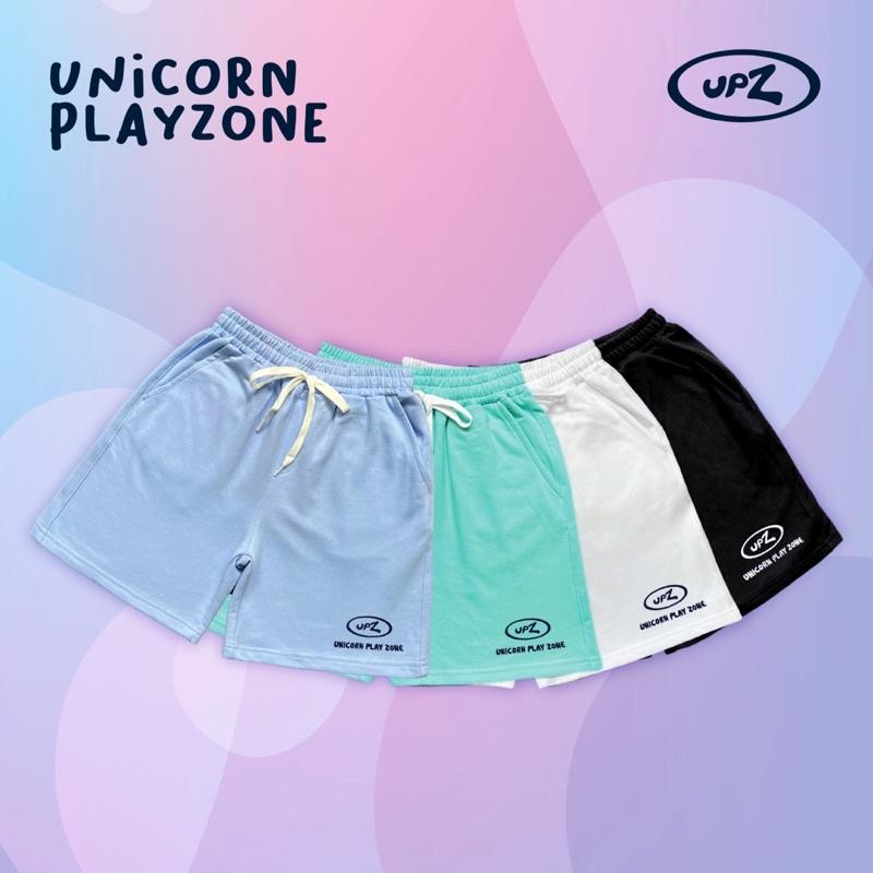 UPZ Quần Shorts Thun Thêu Logo (2 Màu)