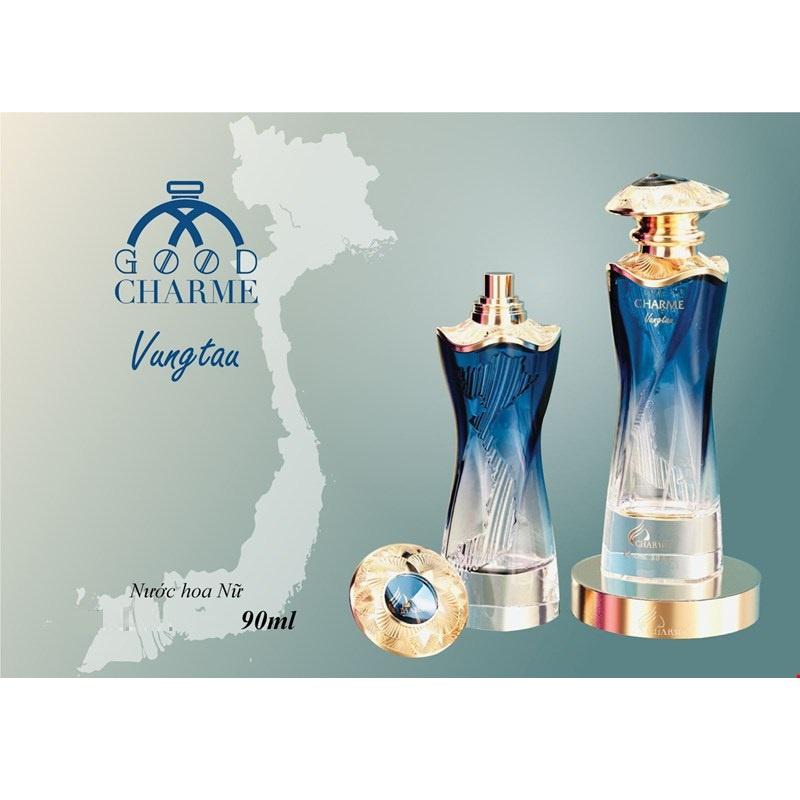 Nước hoa nữ cao cấp Charme VungTau 90ml với gam màu xanh biển thướt tha như tà áo dài người con gái Việt Nam