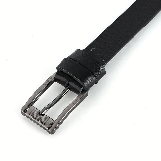 Dây nịt nam da bò Huy Hoàng bát gài màu đen HC4147