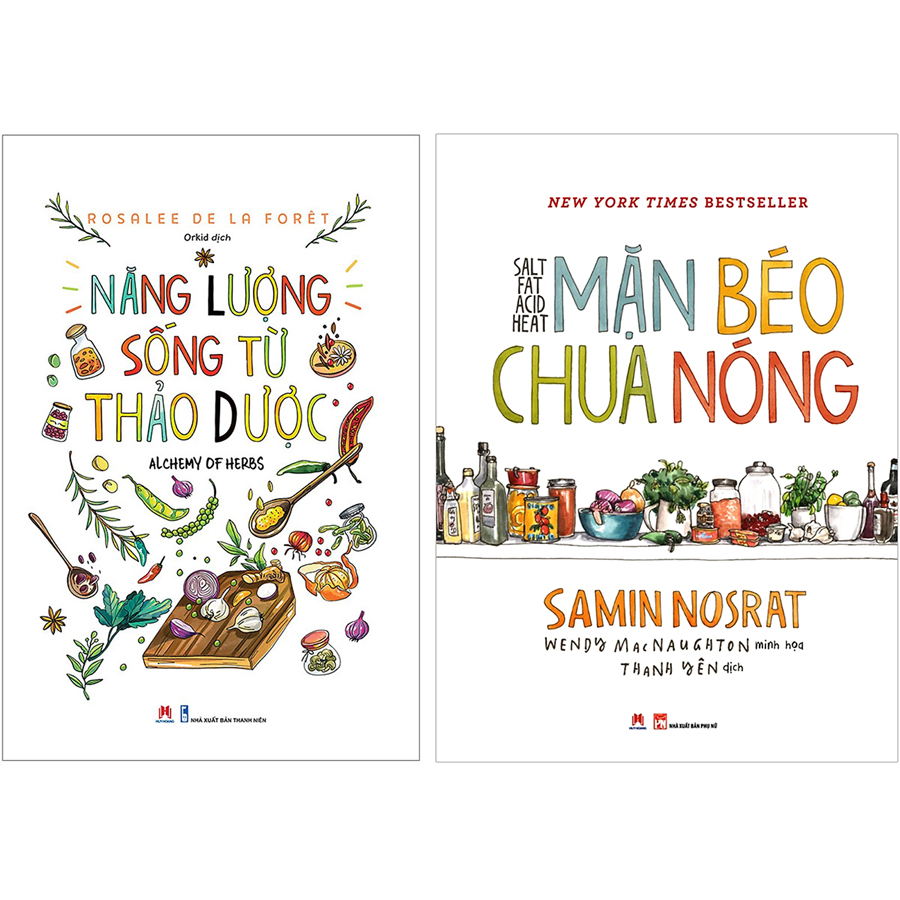 Combo Năng Lượng Sống Từ Thảo Dược + Mặn Béo Chua Nóng (2 Cuốn)