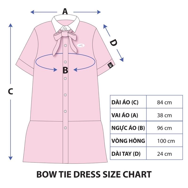 UPZ Đầm Nơ Cổ Trắng (4 Màu)