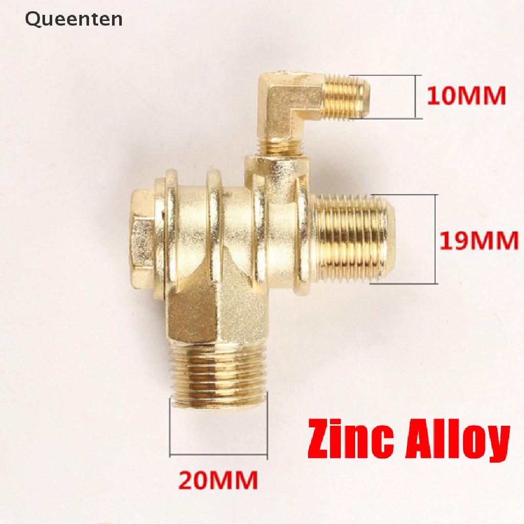 Queenten 3-Port Check Valves One Way Male-Threaded Workshop Air Compressor 20*19*10mm QT