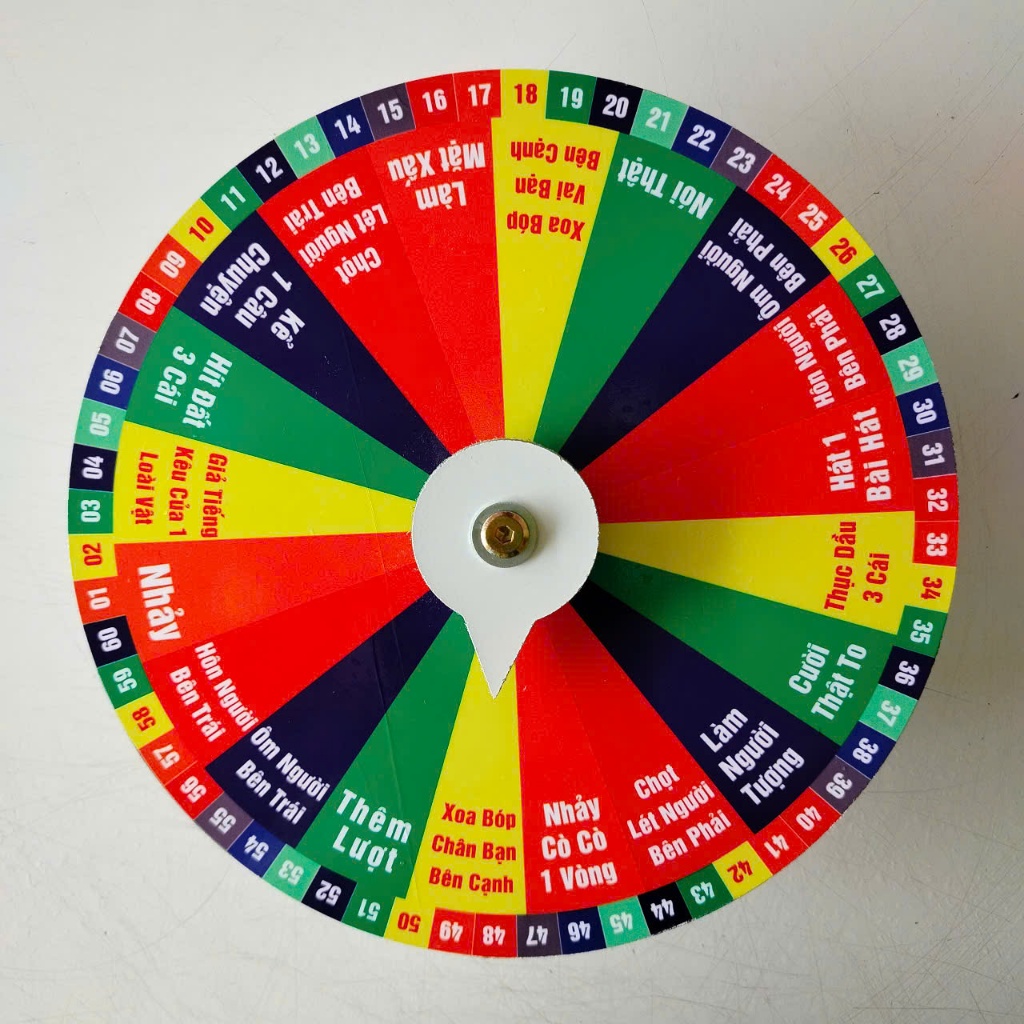 Vòng quay Lucky ( Ăn nhậu Viền Số - 20 ô - Đường kính 25cm x cao 6cm)
