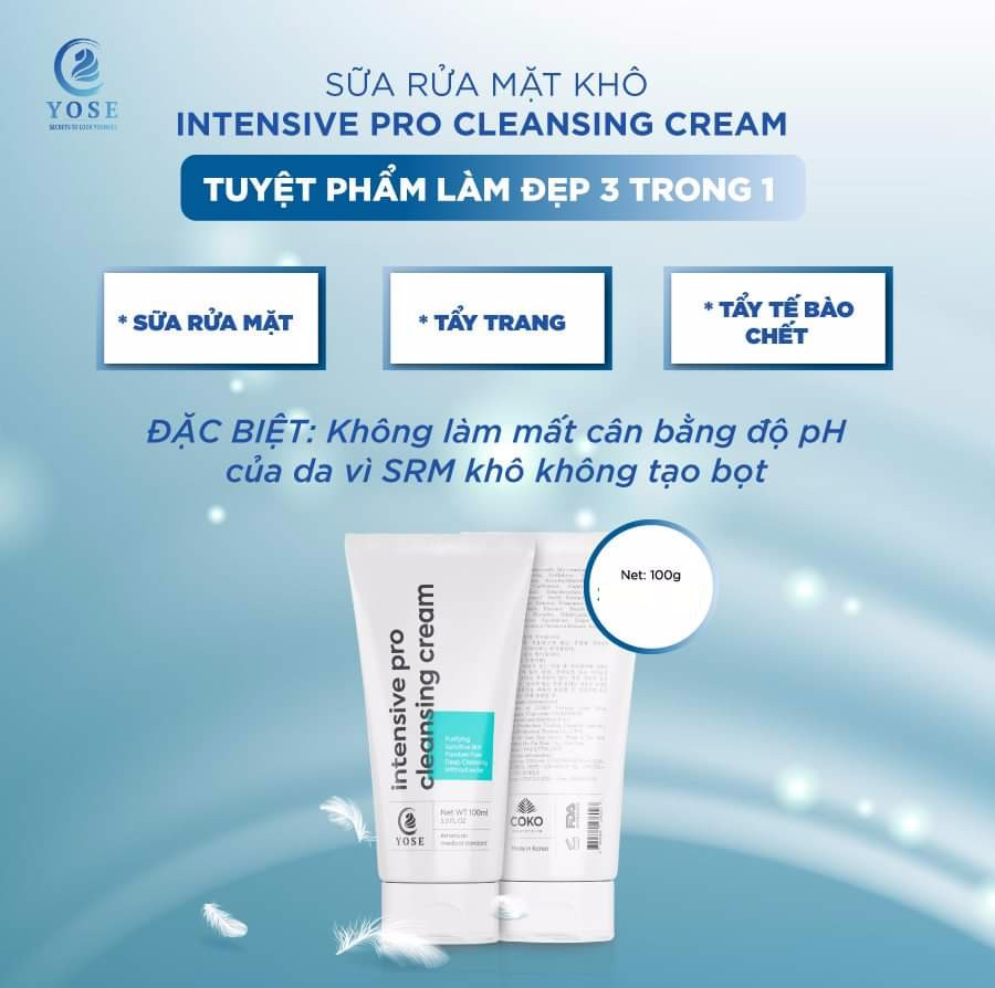 Sữa Rửa Mặt Khô Intensive Pro Cleansing Cream 100 ml