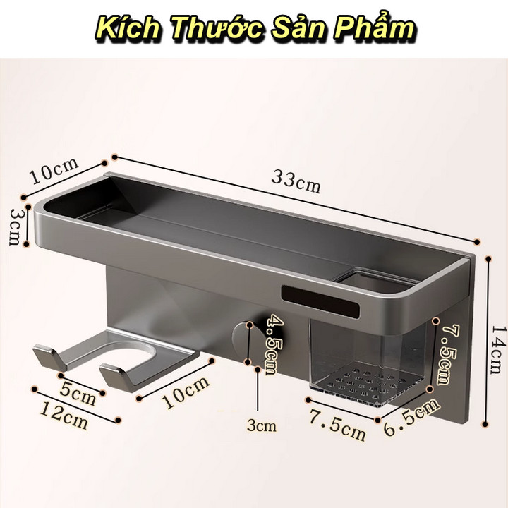 Giá Đỡ Máy Sấy Tóc Treo Tường Modan Topaz M2F Lắp Đặt Không Cần Khoan - Home Decor Furniture