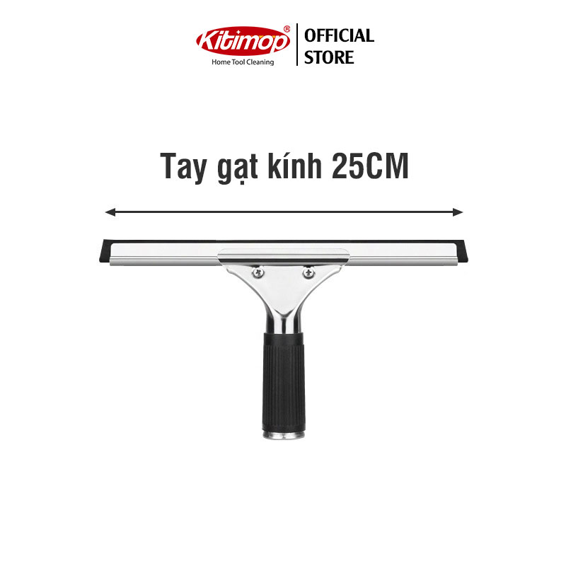 Tay gạt kính inox 25/35/45cm hàng chuyên dụng cao cấp, gạt sạch trong kính độ bền cao Kitimop-A35