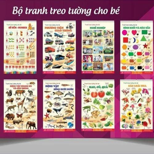 Bộ tranh treo tường 14 chủ đề cho bé