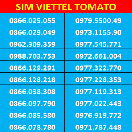 Sim số đẹp viettel - Hàng chính hãng - Nghe gọi mãi mãi