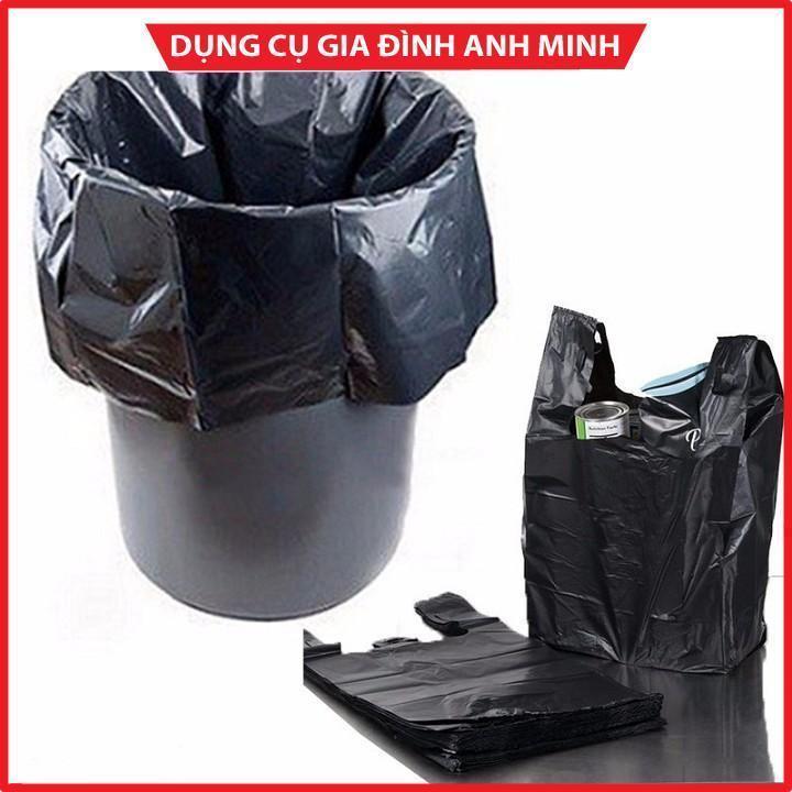 9 cuộn Túi đựng rác gia đình, Bao đựng rác văn phòng tiện lợi màu đen size tiểu 44x56