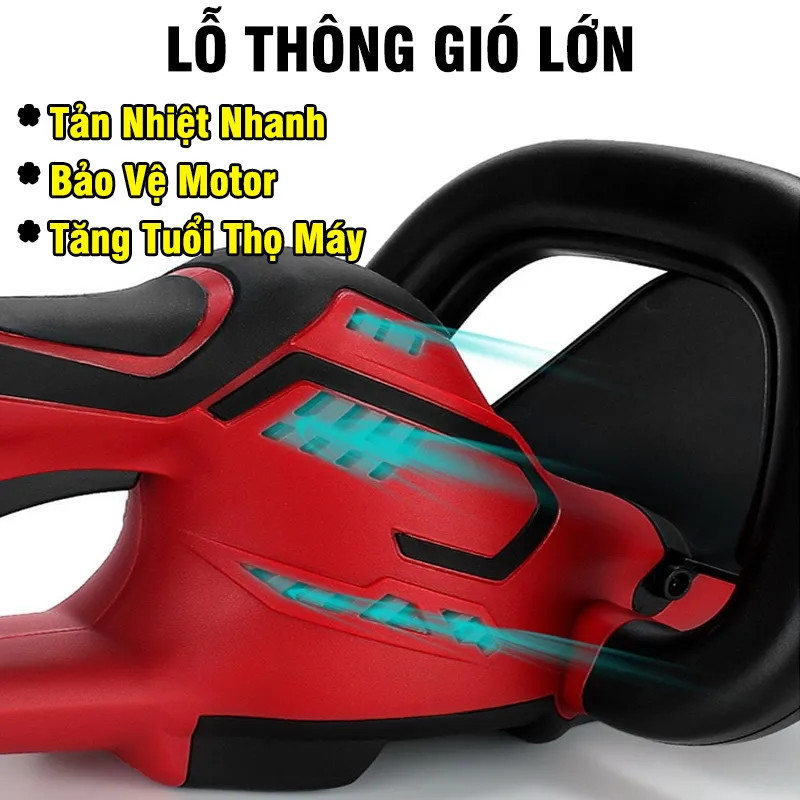 [LOẠI 1] Máy cắt tỉa hàng rào cắt cây cảnh LAPUSEN 199V Chính hãng - Động cơ lõi đồng 100% -1800W chân pin phổ thông 4cm