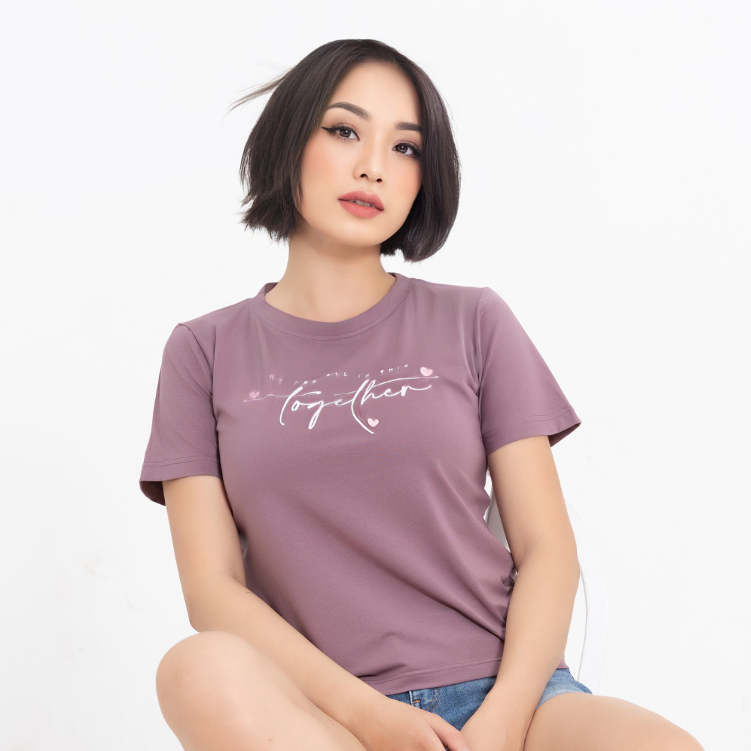Áo Thun Nữ Laroma 03 | Mềm Mát - Thấm Hút Mồ Hôi - An Toàn Cho Da - Bền Bỉ