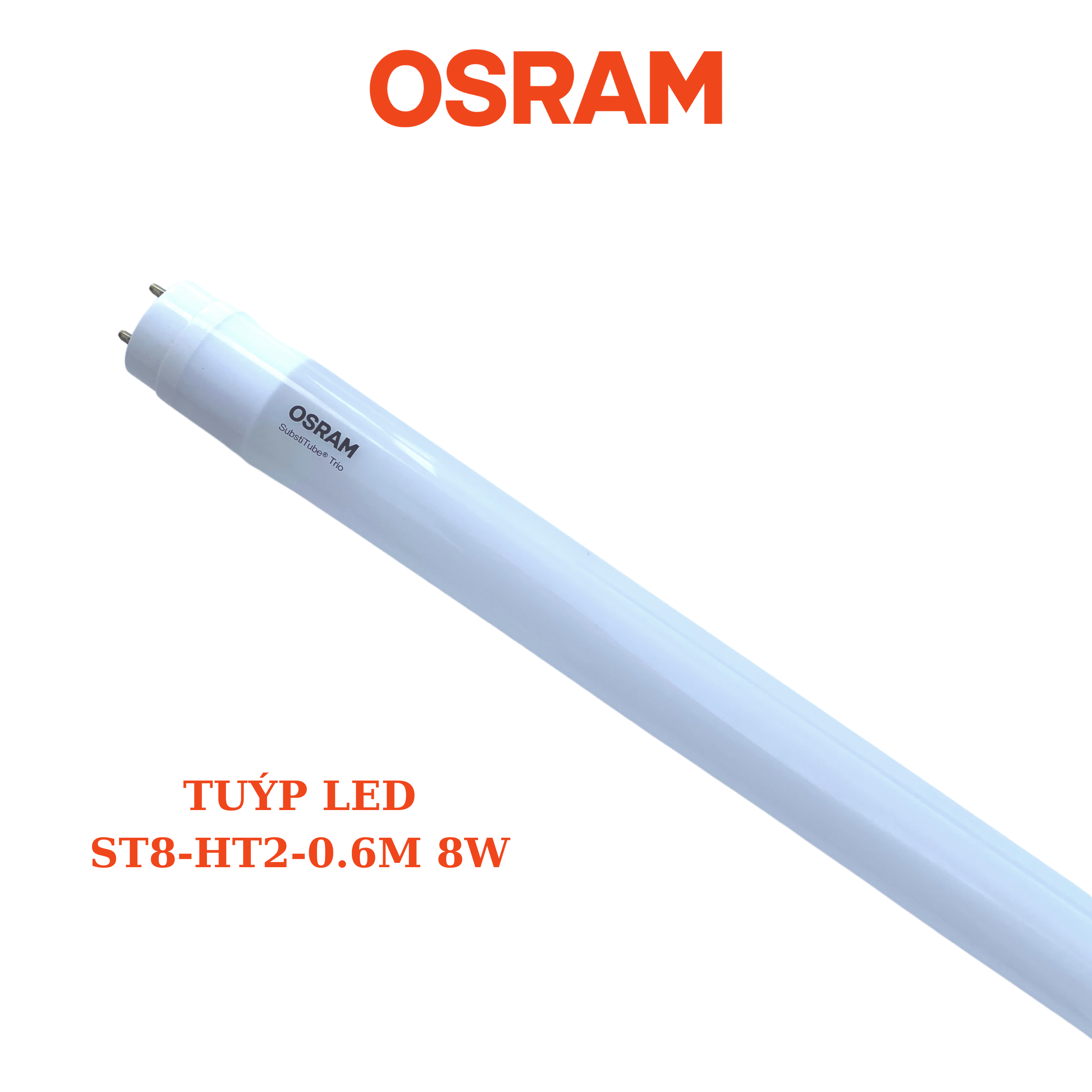 Đèn Tuýp Led T8 OSRAM ST8-HT2-075 8W Siêu sáng, Tiết kiệm điện, Tuổi thọ đến 30.000 giờ - Bảo Hành 2 năm