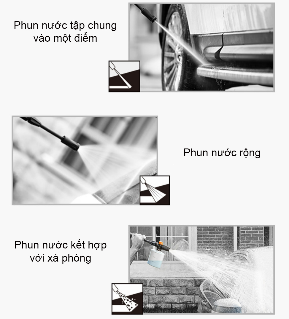 Bơm áp lực rửa oto xe máy 1400W 100Bar