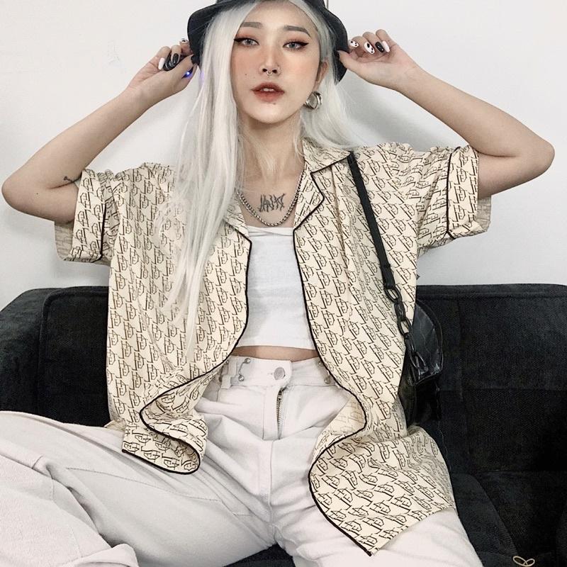THELSTUDIOS - Áo sơ mi cộc tay MONOGRAM