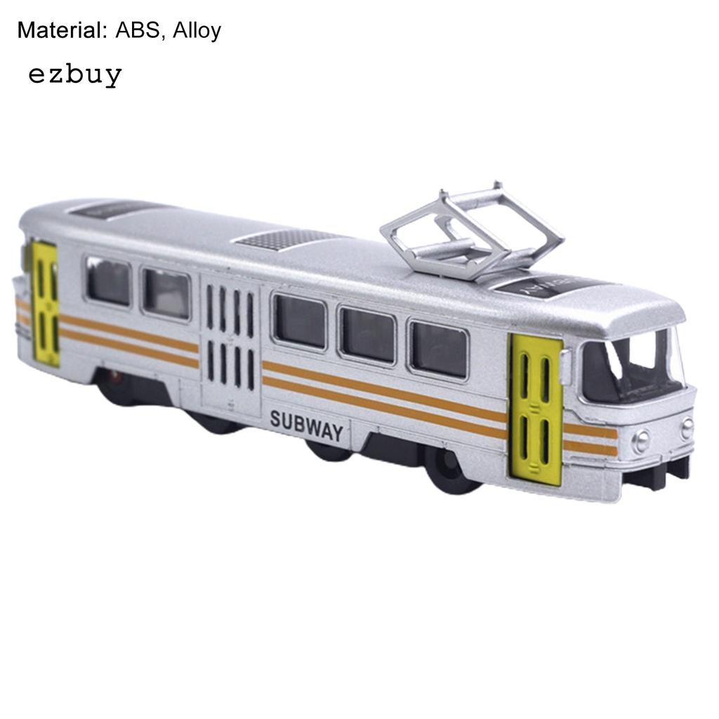 Light Effects Simulation Tram Model Alloy Trolley Bus Simulation Model Detailed for Children