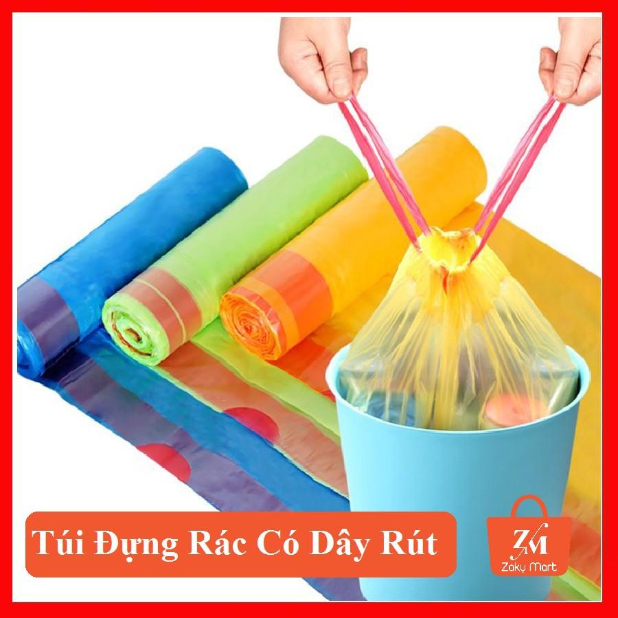 3 Cuộn Túi Đựng Rác Có Dây Rút Cuộn 15 Túi Tiện Lợi