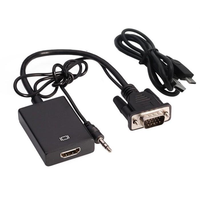 Đầu Chuyển VGA -&gt; HDMI có audio