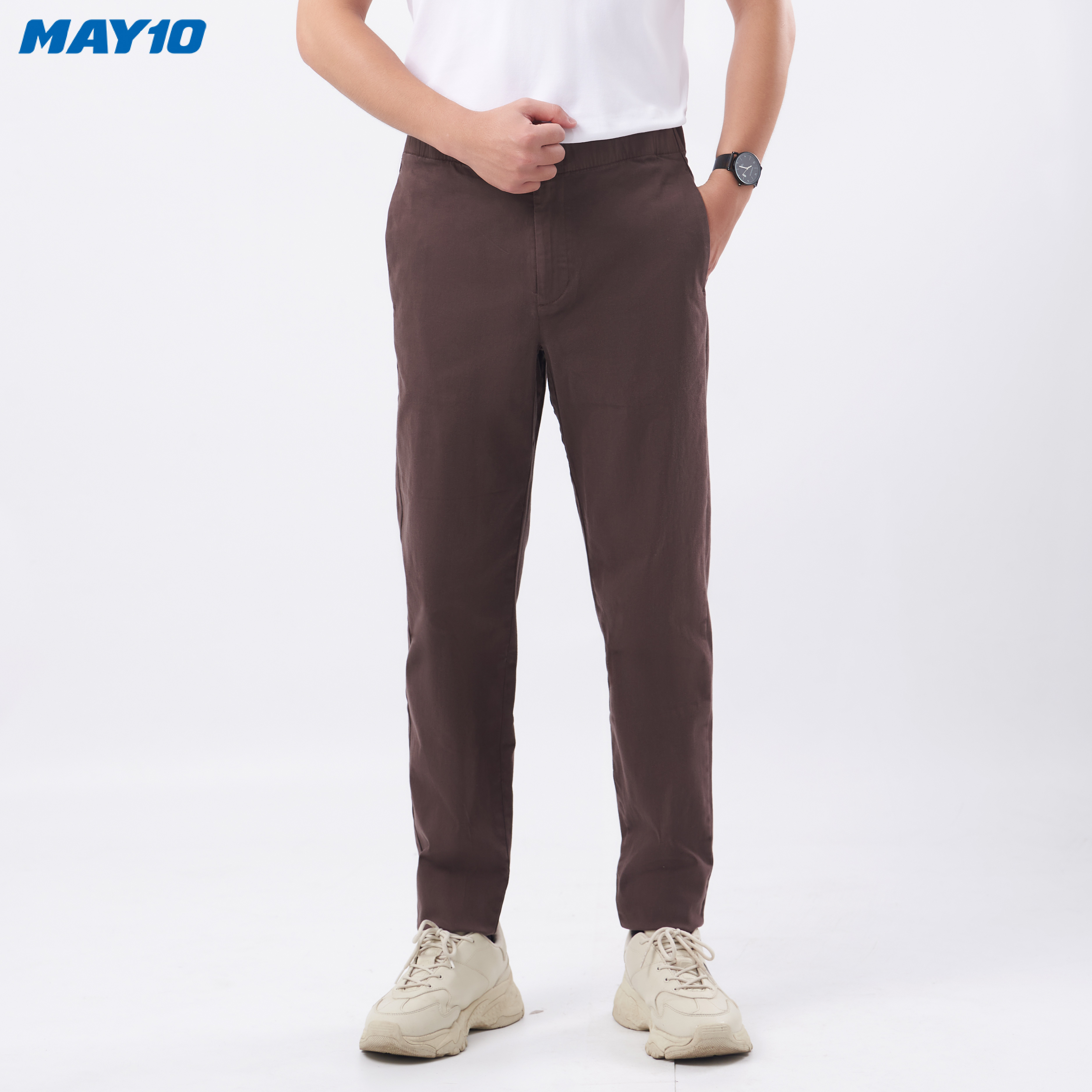 Quần kaki nam May 10 không ly mã 020121391REXK