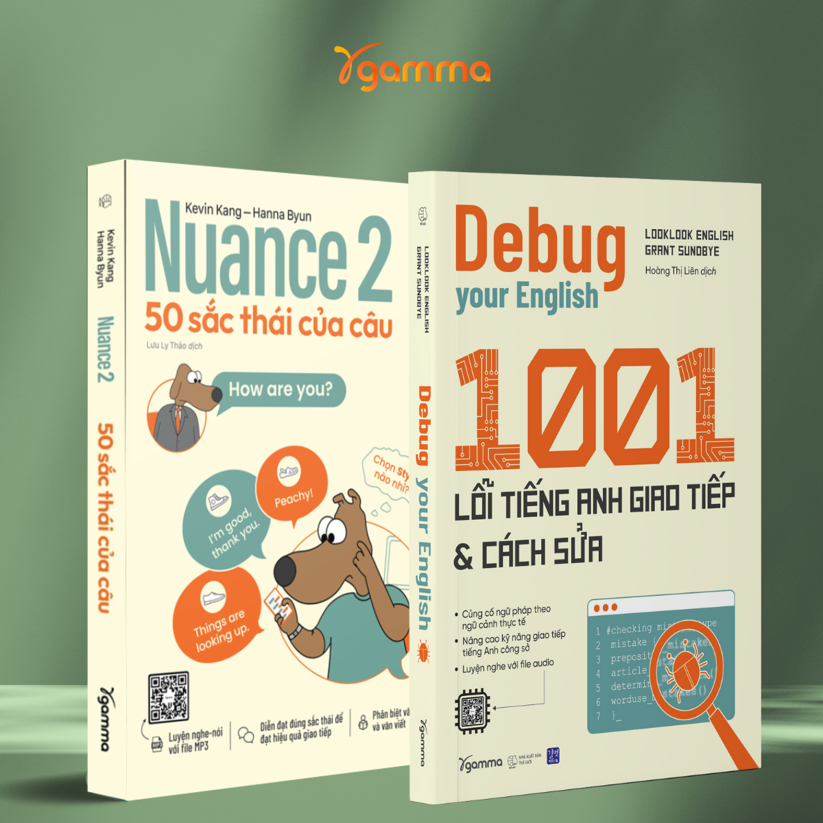 Combo Nuance 2 - 50 Sắc Thái Của Câu + Debug Your English - 1001 Lỗi Giao Tiếp Tiếng Anh &amp; Cách Sửa