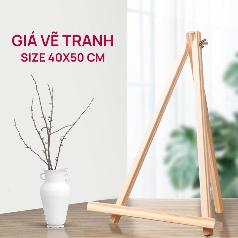 Giá vẽ tranh bằng gỗ cho tranh tô màu theo số size 40x50cm