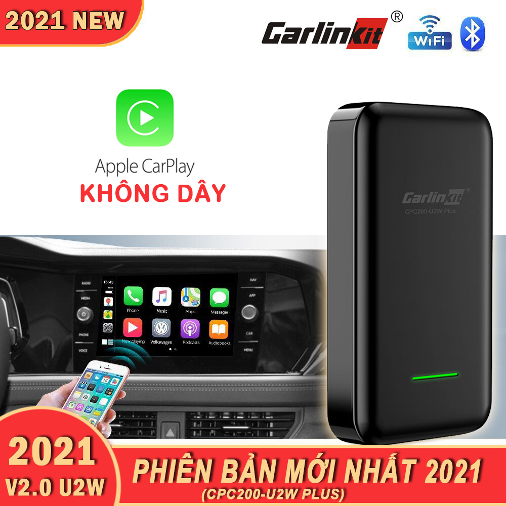 Carlinkit 2.0 CPC200-U2W Plus -Bộ Adapter chuyển đổi Apple Carplay có dây sang Apple Carplay không dây cho xe hơi màn nguyên bản.