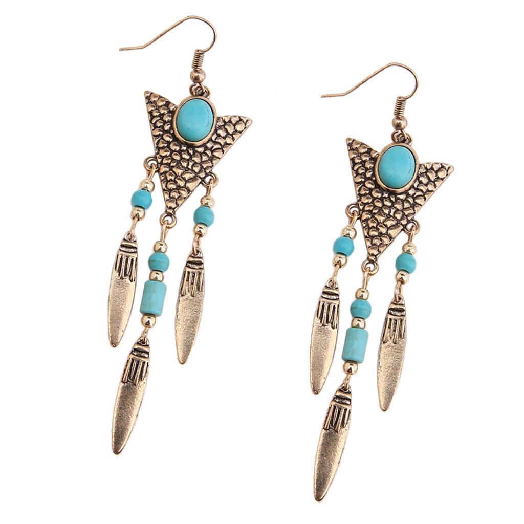 Vintage Charms Pendant Drop Earrings Women Dangle Earrings