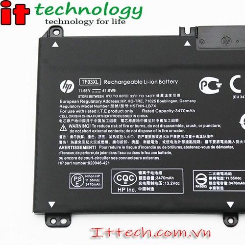 Pin dùng cho Laptop HP TF03XL HSTNN-IB7Y HSTNN-LB7J HSTNN-LB7X HSTNN-UB7J TPN-Q188 TPN-Q189 TPN-Q190 TPN-Q191 TPN-Q192 TPN-Q196