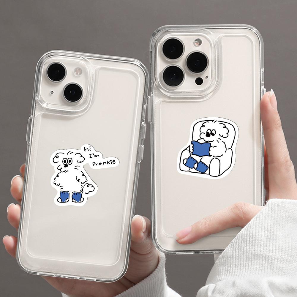 Sticker CHÓ XÙ NHỎ TÔNG XANH hoạt hình cute trang trí mũ bảo hiểm,guitar,ukulele,điện thoại,sổ tay,laptop