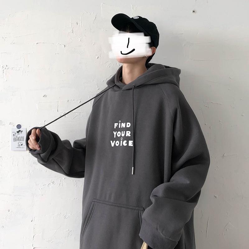 Áo hoodie tay dài phong cách hip hop đường phố Nhật Bản cho nam với 3 màu (M-5XL)