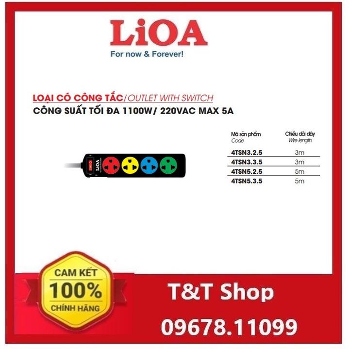 Ổ dây thông dụng có công tắc 5A TSN Lioa