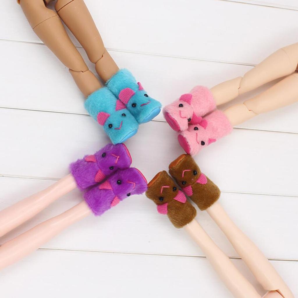 Adorable Rabbit Plush Snow Boots Shoes for 12 inch Neo Takara Blythe Dolls Dress Up ACCS