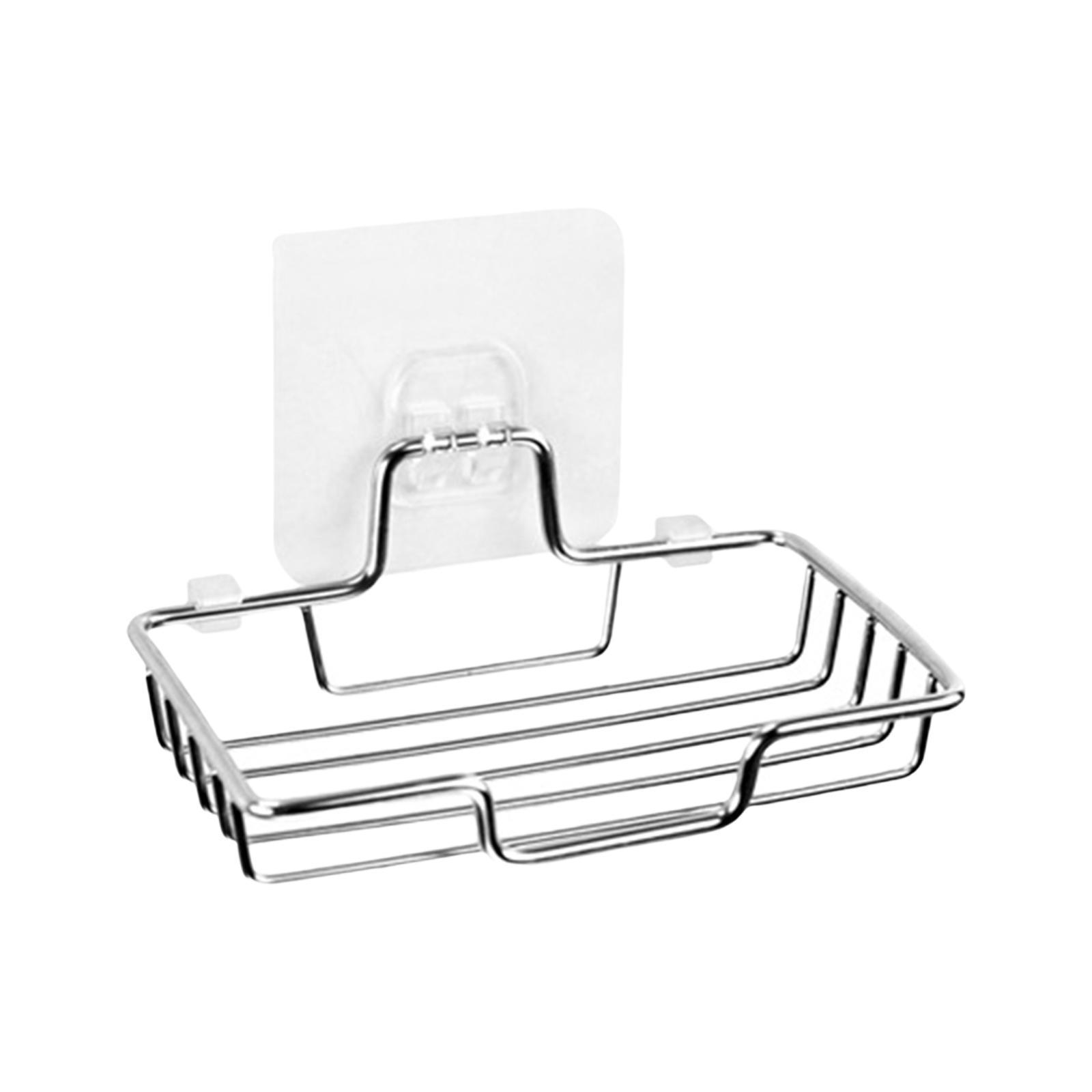Soap Dish Self Adhesive Punch Free Wall Mount for Hotel Countertop Bathroom